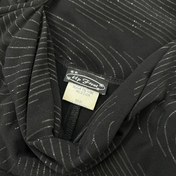 UP FRONT Vintage Y2K Dress Womens Size Medium Whimsigoth Sparkly Asymmetrical - Picture 5 of 7